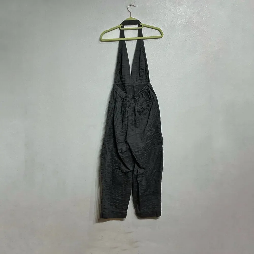 Free People Gray Huddle Up Jumpsuit Sz S